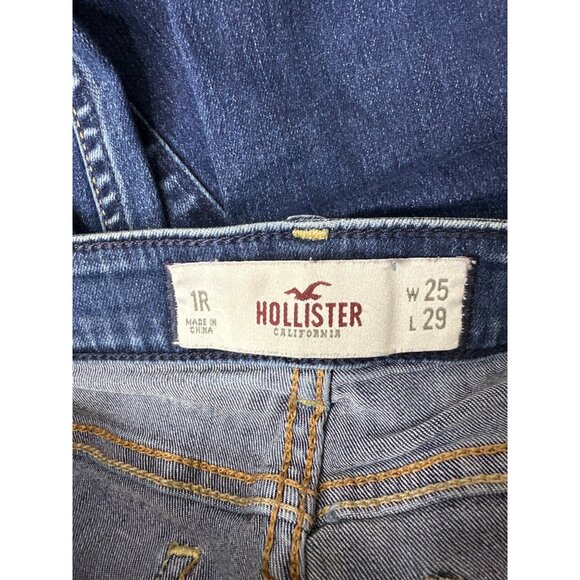 Hollister Womens Size 1 Skinny Jeans W25 L29 Cotton Blend Medium Wash Blue Denim - Picture 5 of 6